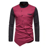 Chemise casual homme contrastée