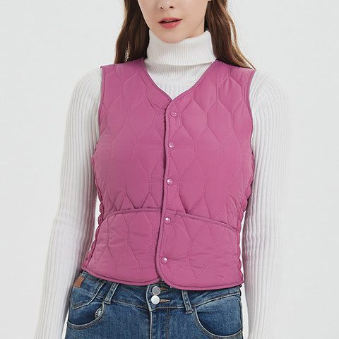 Gilet en coton duveteux