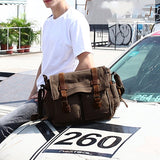 SAC MESSAGER FASHION VINTAGE EN TOILE POUR HOMME