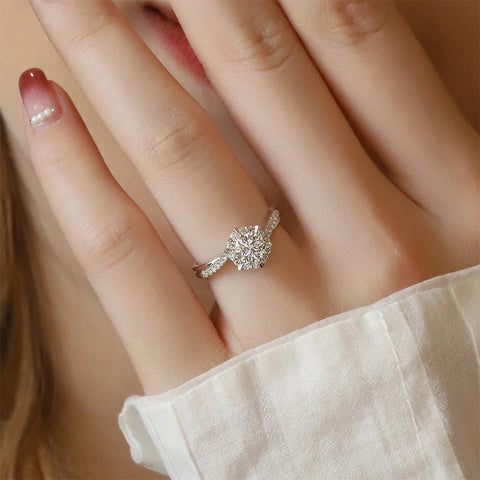 Moissanite de la bague des étoiles