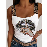 T-shirt Débardeur Imprimé Sexy Pour Femmes
