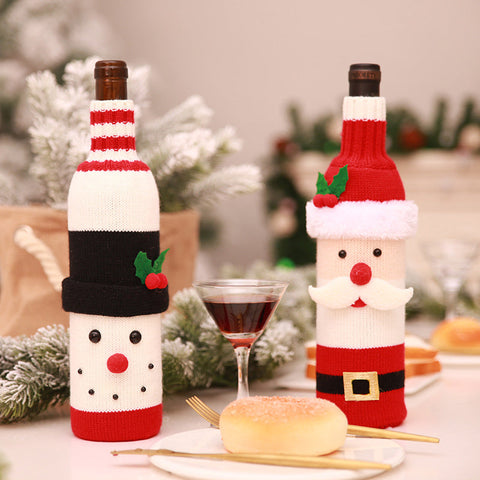 Protecteur de bouteille de vin décoratif de Noël
