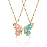 Collier papillon coloré