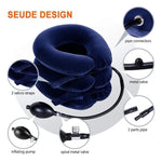 Dispositif de traction cervicale, support de cou gonflable
