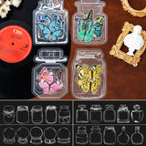 Signets de fleurs séchées transparentes(2PCS)