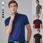 T-shirt homme coupe slim à col montant