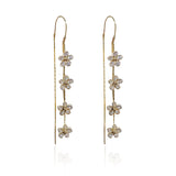 Boucles d'Oreilles Zircon Fleur de Prunier