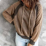 Sweat-shirt décontracté à capuche et manches longues