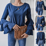 Chemise en mousseline à manches évasées