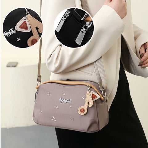 Sac à bandoulière décontracté en tissu Oxford léger imprimé pour femmes