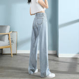 Jeans à jambe large pour femme