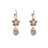 Boucles d’Oreilles en Cristal de Fleur de Mode