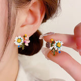 Boucles d'oreilles fleur de marguerite