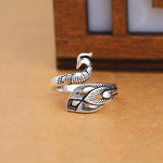 Bague au crochet avec motif de paon