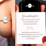 Bague réglable romantique avec motif main dans la main