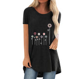 T-shirt de pissenlit d'été pour femmes