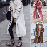 Manteau Long à Revers