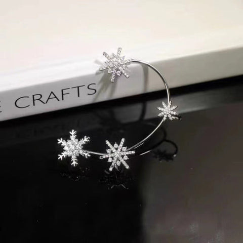 Boucles D'oreilles Diamant Et Zircon Sans Trous
