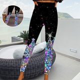 Leggings avec Imprimés de Sapin de Noël