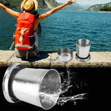 Tasse en acier inoxydable pliable portable