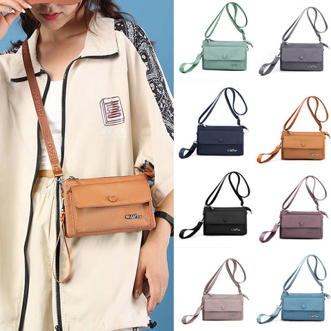 Portefeuille zippé superposé pour femme