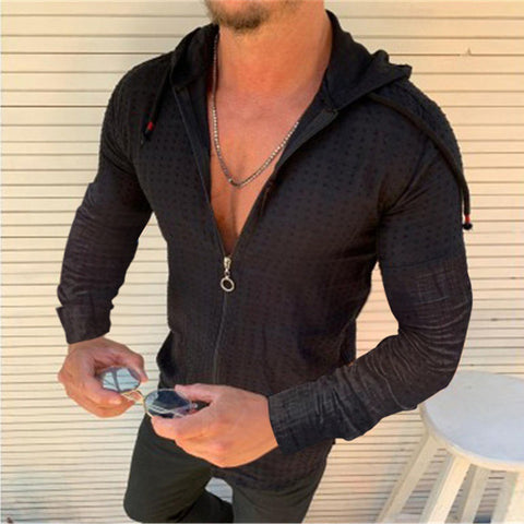 T-shirt zippé à carreaux