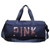 Sac de fitness en nylon rose