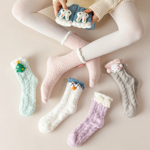 Chaussettes de Noël pelucheuses