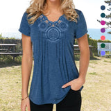 T-shirt coupe slim en dentelle à col en V