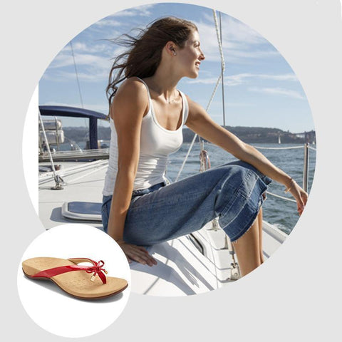 Sandales En Forme De V Avec Bowknot