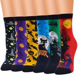 Chaussettes d'Halloween pour femme(6 paires)
