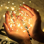 Guirlande lumineuse décorative en fil de cuivre USB