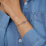 Bracelet mignon petite tortue incrusté de zircons