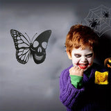 Halloween Crâne et Papillon  en Métal Décoration Murale