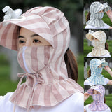 Chapeau de Soleil à Bord Long avec Eventail