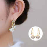 Boucles d'Oreilles Opale Feuille de Ginkgo