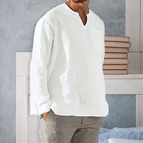 Chemise en lin à manches longues