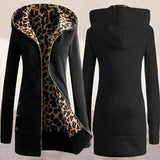 Manteau Imprimé Léopard Épaissi