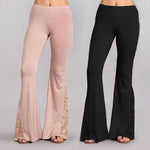 Femmes Pantalon Évasées Dentelles de la Mode