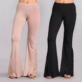 Femmes Pantalon Évasées Dentelles de la Mode