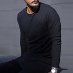 T-shirt minimaliste à manches longues pour hommes