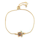 Bracelet mignon petite tortue incrusté de zircons