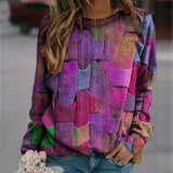 Sweat Ample à Capuche Imprimé