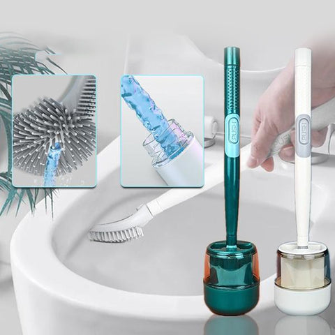 Brosse de toilette en silicone à suspendre au mur sans poinçon domestique