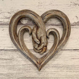 Décoration murale cœur main dans la main - Amour éternel