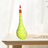 Décoration de poulet avec un long cou et de grands yeux