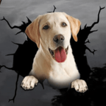 Autocollant chien créatif pour fenêtre de voiture