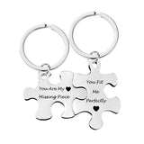 Jeu de porte-clés puzzle pour couple
