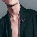 Mini broche stéthoscope coeur d'amour