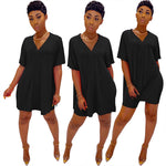 Ensemble Top & Short à manches chauve-souris et col en V